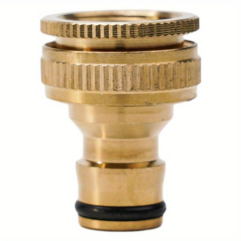 2Pcs Brass Hose Tap Connector 3/4" 1/2" Garden Threaded Water Pipe Adapter Fitting Faucet Connector Accessories