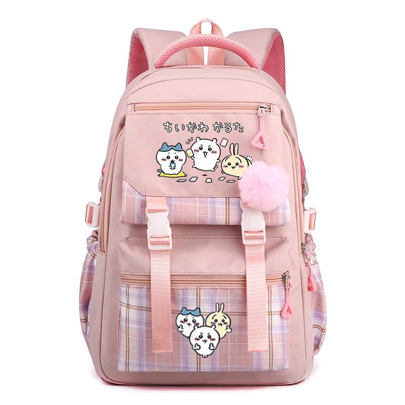 Jiikawa Wow School Bag New Chiikawa Girls Backpack for Primary and Secondary School Students Cute College Style Backpack