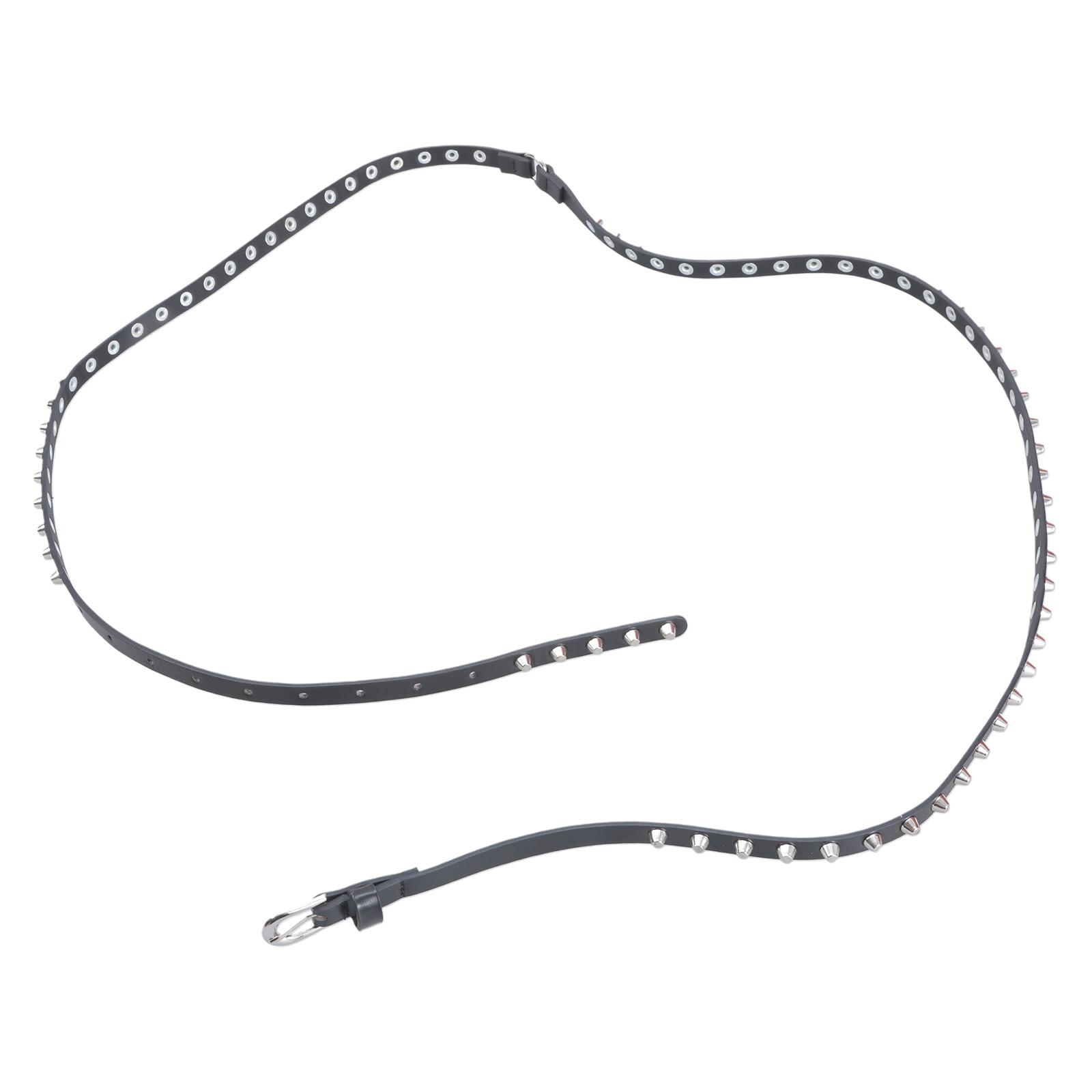 

Ремень с заклепками для леди, пояс на талию с двойной петлей, модный узкий ремень с пряжкой-булавкой, пояс для джинсов и брюк, женские аксессуары