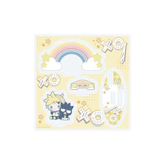 Piapro Characters x Sanrio Characters 03 Kagamine Rin x Badtz-Maru [Collaboration Illustration] Acrylic Stand Plate, Die-Cut Process, Stand-type item