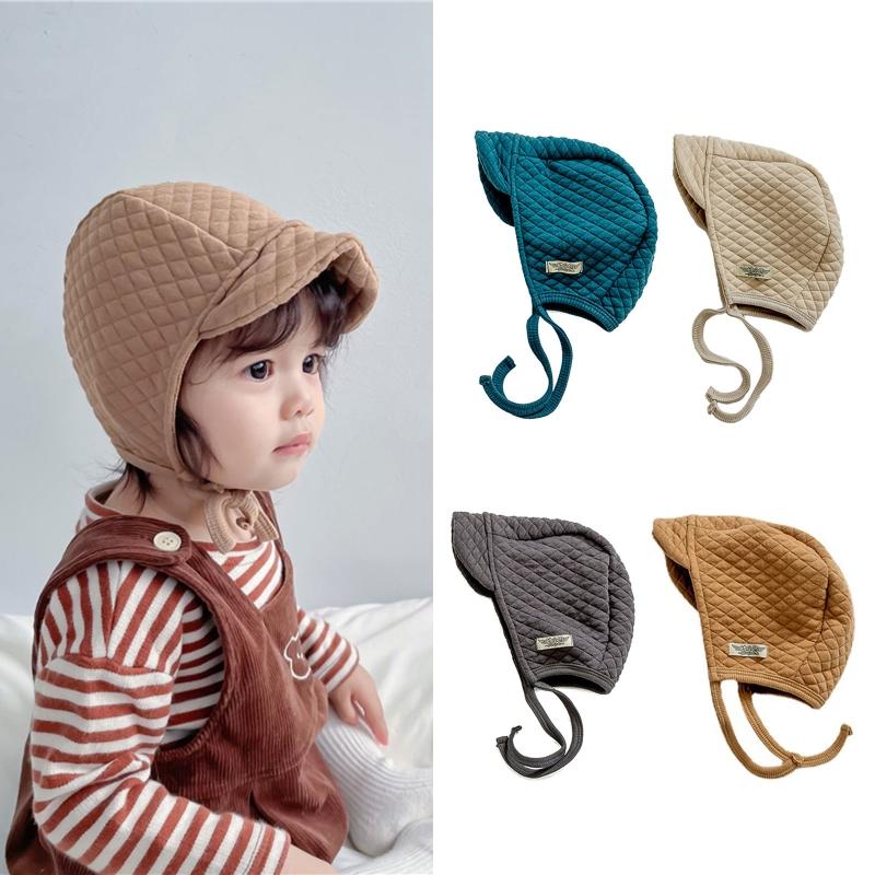 Girls Christening Hat Baby Boy Vintage Bonnet for Sun for Protection Cap Infant Windproof Headdress Accessories Baby Bea