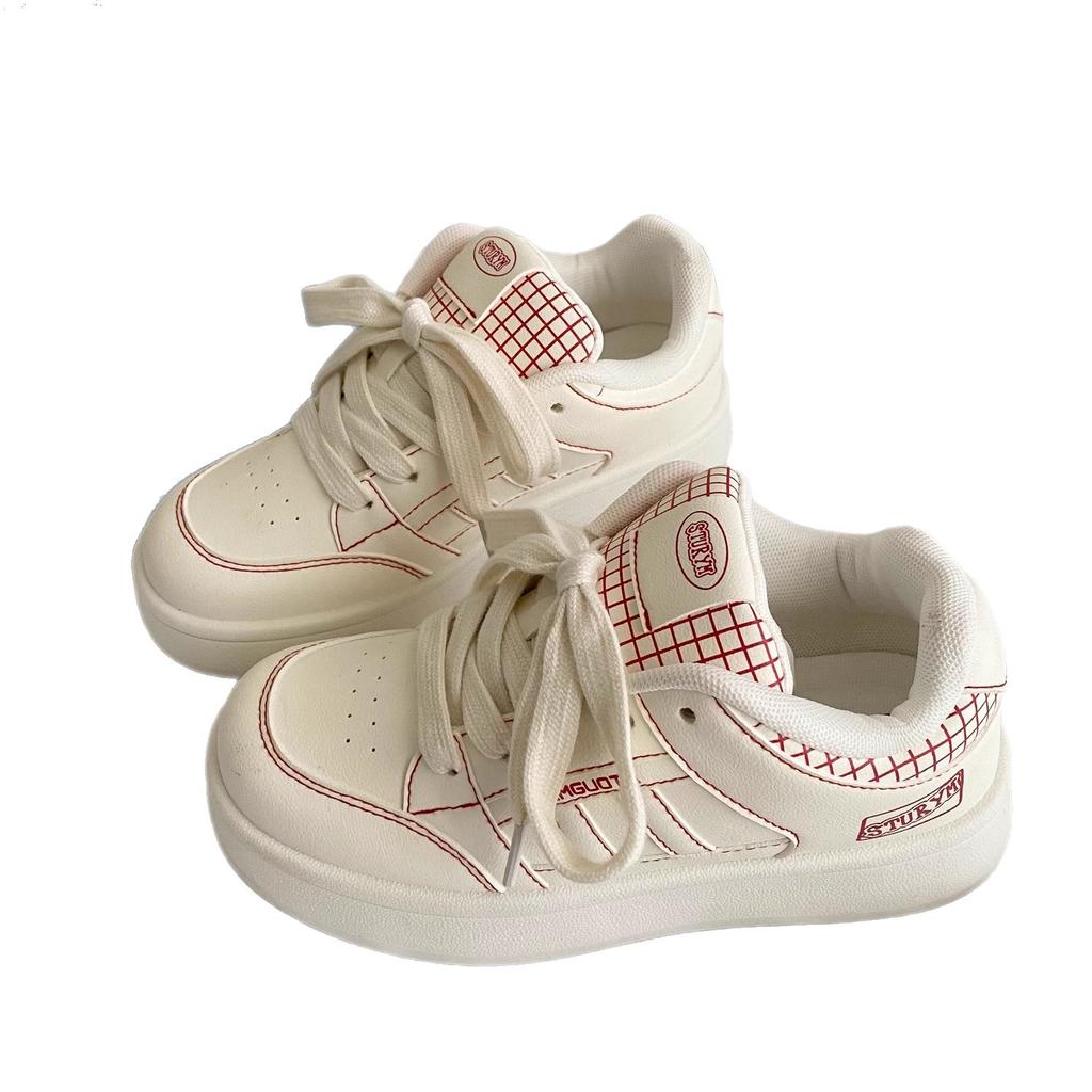 High-value Student Shoes Women's Trend Little White Shoes Retro Casual Sports Women's Shoes Little White Shoes Bread Versatile Board Shoes