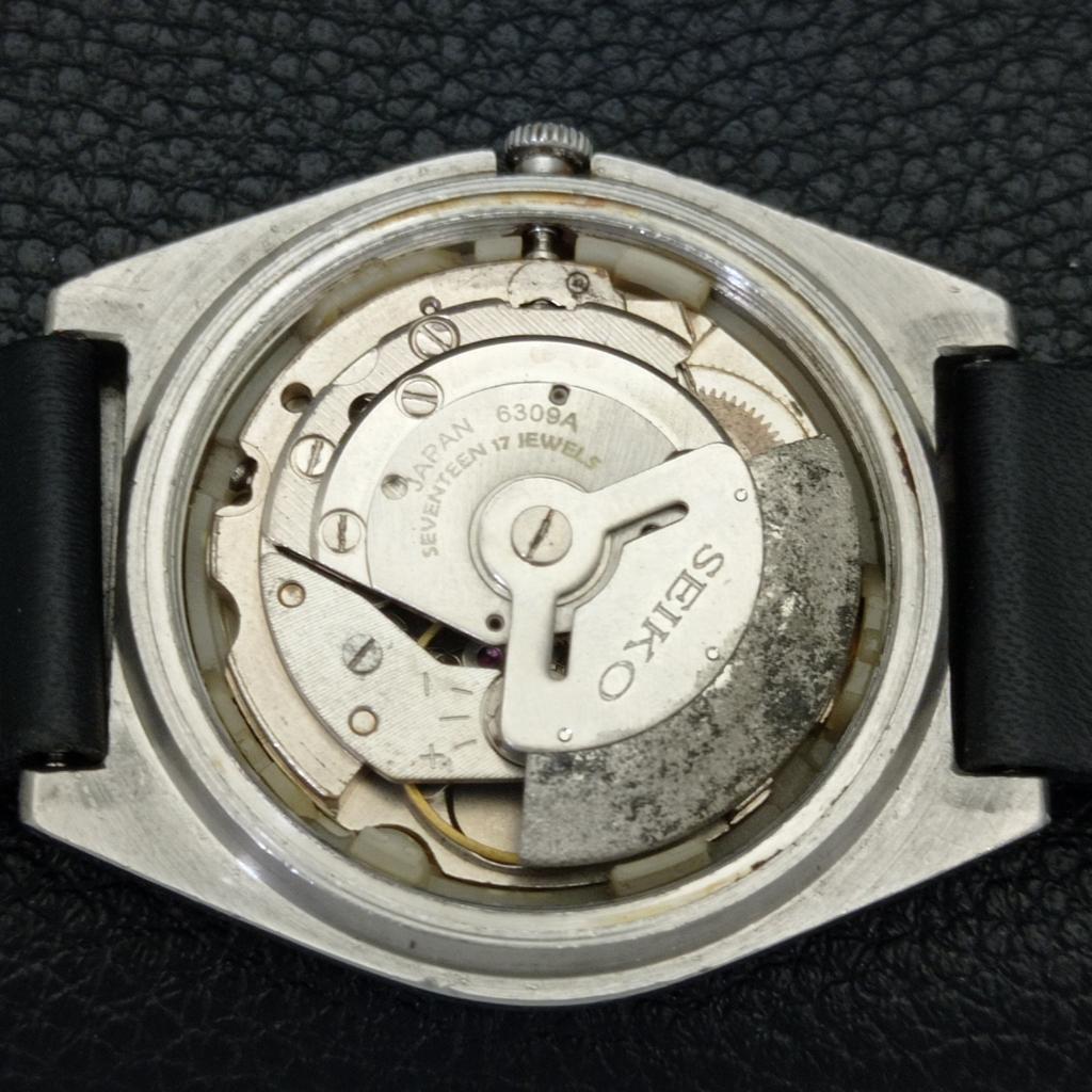 JAPAN VINTAGE SEIKO 5 AUTOMATIC 6309A MENS BLUE COLOR DIAL WATCH A701456-5 R206b-a701456