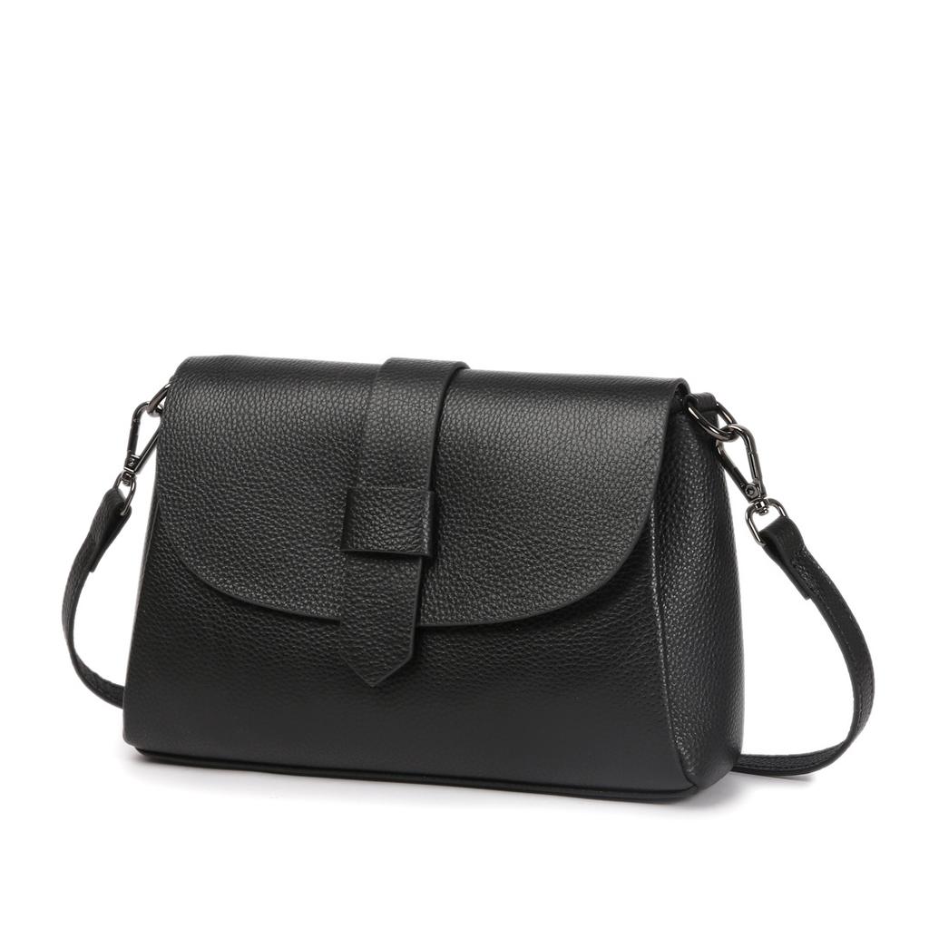 Genuine Leather Crossbody Bag for Women 2026 Lightweight Square Shoulder Bag Top Layer Cowhide Soft Underarm Bag for Mom