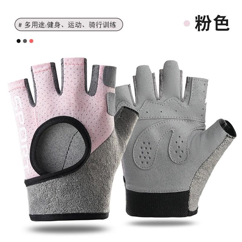 Unisex Half-Finger Gym Gloves Cycling Weightlifting Breathable Anti-Slip Durable Nylon Fitness Accessory