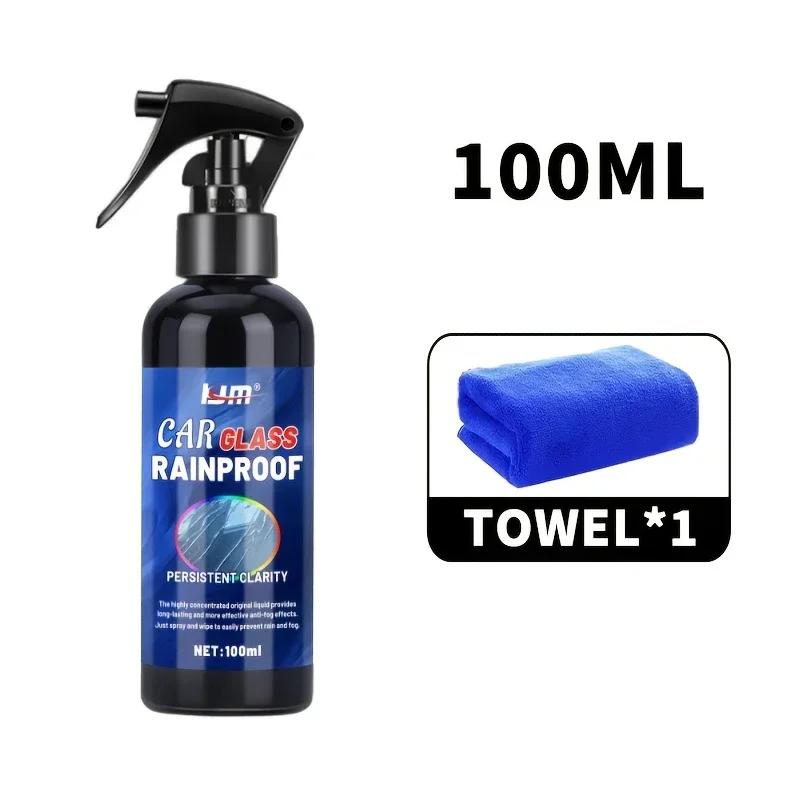 Universal Glass Rain Repellent Coating-windshield and Mirror Hydrophobic Spray,improves Visibility and Repels Water