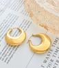 Exquisite Gold-Plated Titanium Steel Hoop Earrings - European Style, Non-Fading, Personalized Design