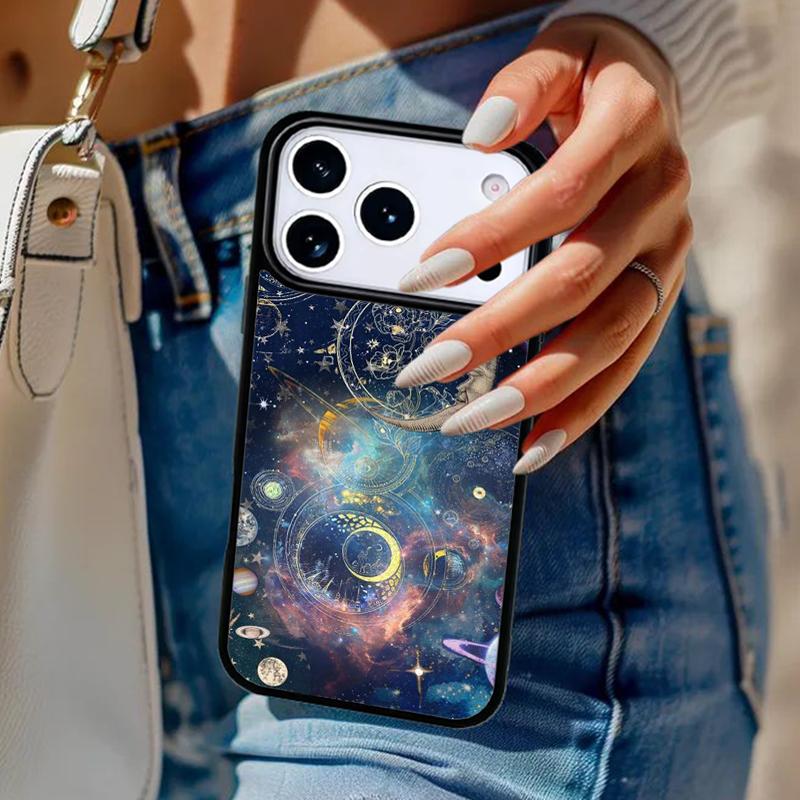 Capa de Celular Céu Estrelado Para iPhone 17 Air 14 15 13 12 Max Capa Para Apple 16e 11 Pro Max Plus Coque