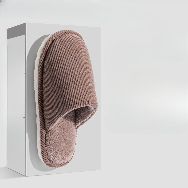 New Style of Women's Indoor Home Slippers, Thickened Anti-slip Couple Plush Cotton Shoes