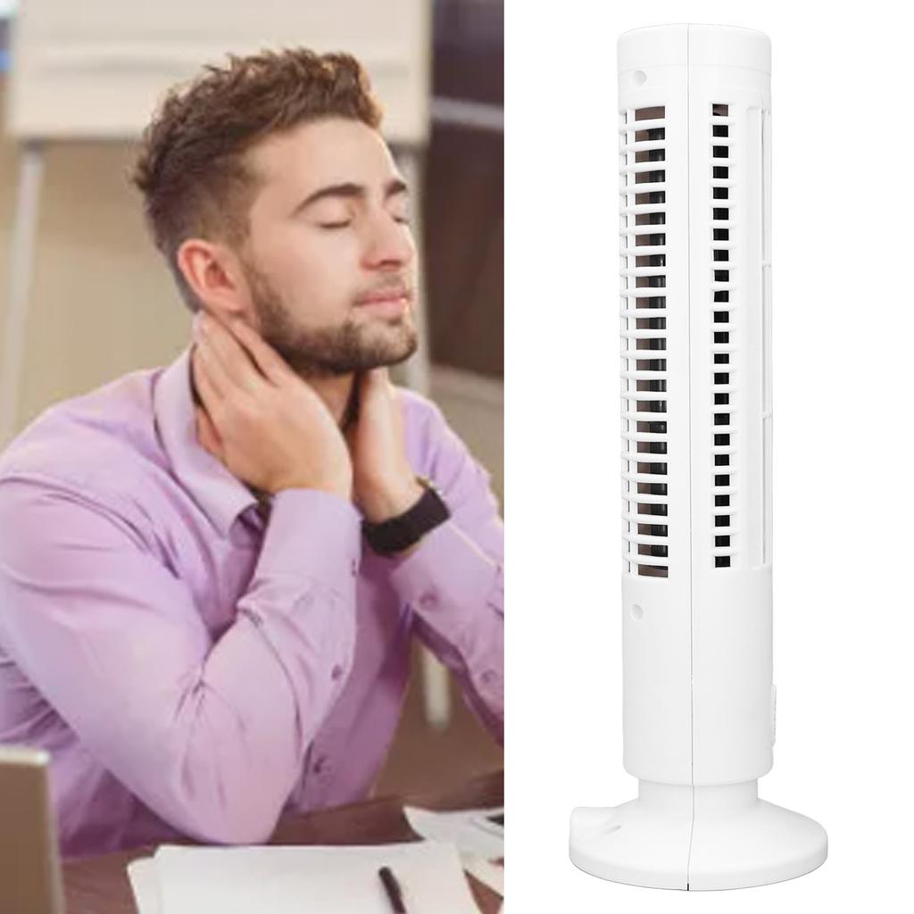 Tower Fan USB Bladeless 2 Speeds Quiet Energy Saving Portable Tower Cooling Fan for Home Use