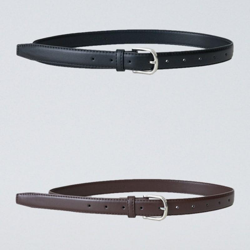 DEANS Simple Round Silver Buckle Belt_2 Colors