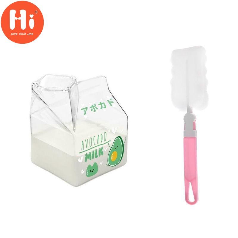 Hallo Neuheit, halber Pint, Sahnekännchen, Milch, niedlicher Karton, Glastasse, Kaffeeglas, Safttasse, einzigartiges Design, reine Handarbeit
