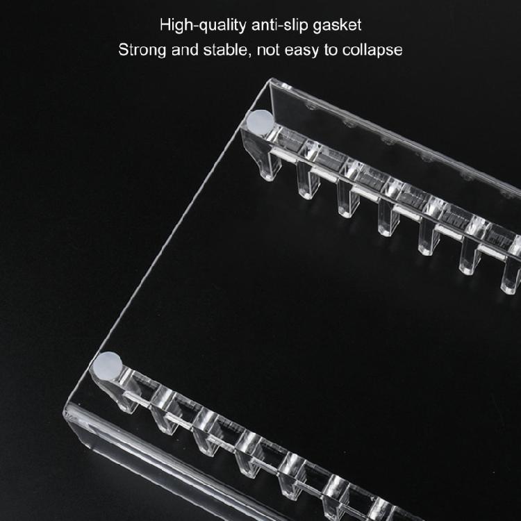 Acrylic CDs Holder with Cascading Desktop CDs Organizers Stores 12 CDs for Efficient Media Storage