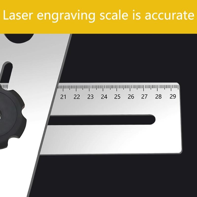 40cm Ceramic Glass Tile Hole Locator Ruler for Multiple Tile Size Stainless Steel Adjustable Measuring Punching Tool