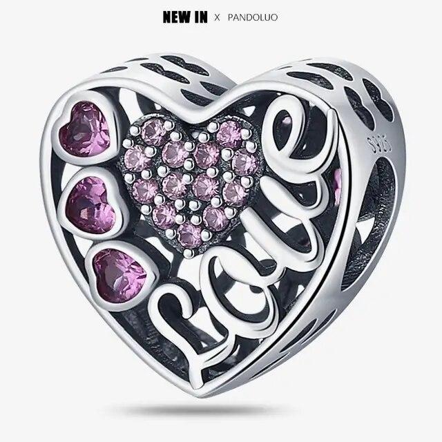 2024 Original New In Fairy Tale Town Series Round Heart Shaped Beads FitNew Bracelet 925 Silver Women Bead DIY Jewelry Gift