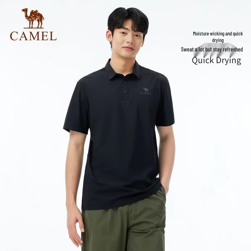 CAMEL Men s Quick-Dry Short Sleeve Polo Shirt XL