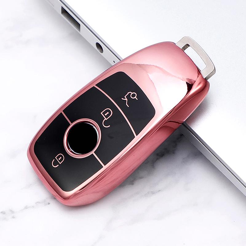 TPU Car Key Case Cover For Mercedes Benz W205 W213 W222 X167 W177 A C E S G Class GLC CLA Shell Holder Auto Keychain Protector