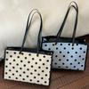New Trendy Polka Dot Large-Capacity Tote Bag Niche Casual Simple Women'S Shoulder Bag Underarm Bag