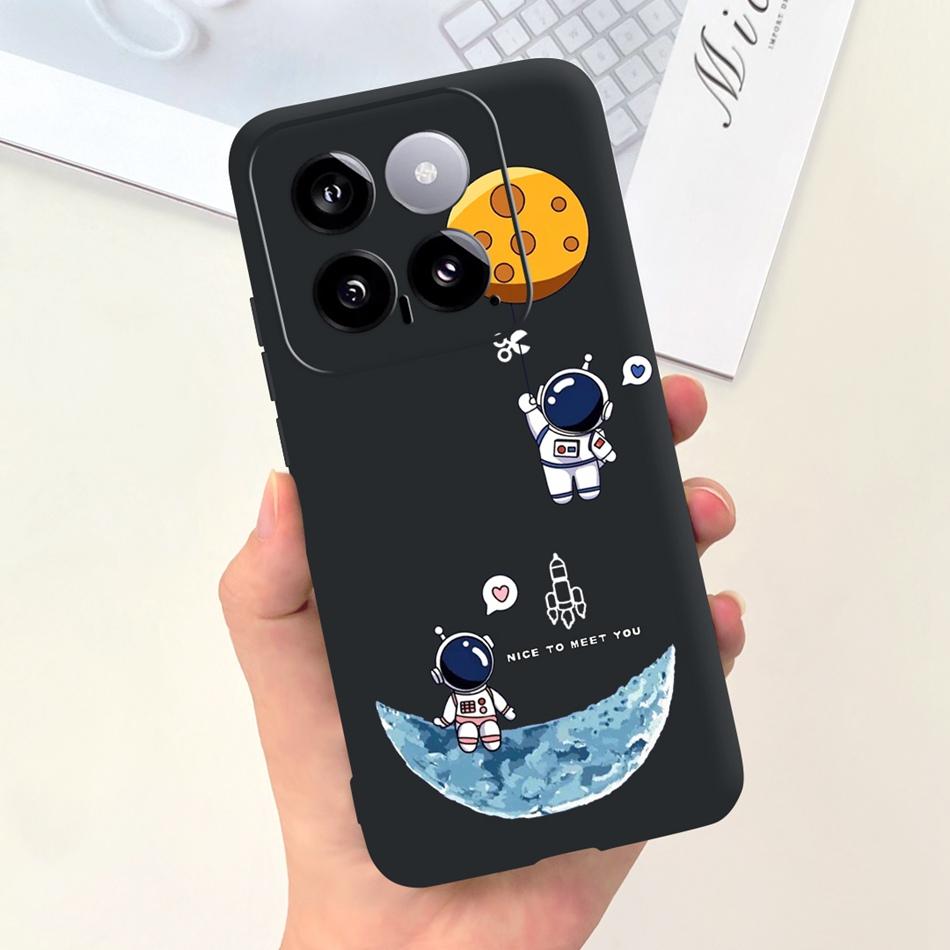 For Xiaomi 14 Phone Case Xiaomi Mi 14 5G Mi14 2024 Cute Cat Cartoon Jelly Silicon Soft Protective Back Cover