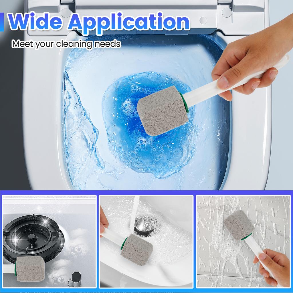 Pumice Cleaning Stone with Handle Pumice Stone for Toilet Bowl Cleaning for Cleaning Toilets Bathtubs Grills Swimming Pools Sink