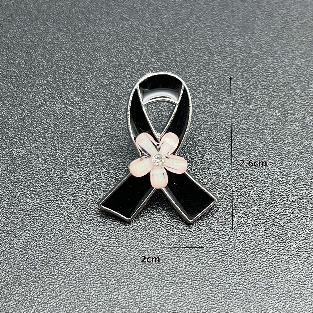 Portable Memorial Black Ribbon Brooch Souvenir Black Black Badge Pin Queen Mother Ribbon Bow Pin For Funerals and Mourning