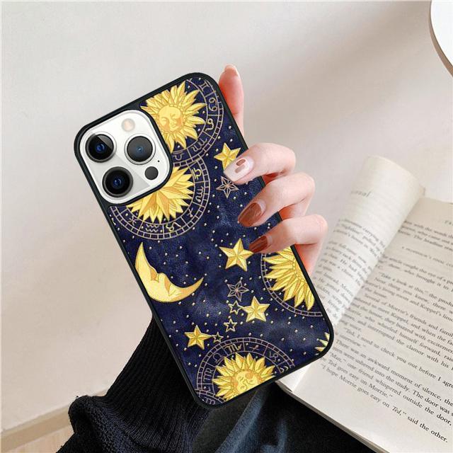 Sun Moon Art Coque Shell For iPhone 17 Air 15 16 14 13 12 Pro Max 11 Pro Max Plus Phone Case Cover