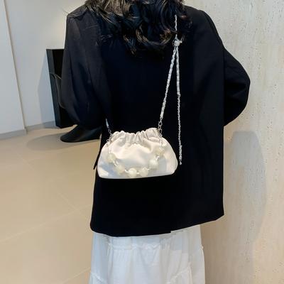 2025 This Year's Popular and Fashionable Women's Pearl Small Bags Spring New Versatile Single Shoulder Red Envelopes