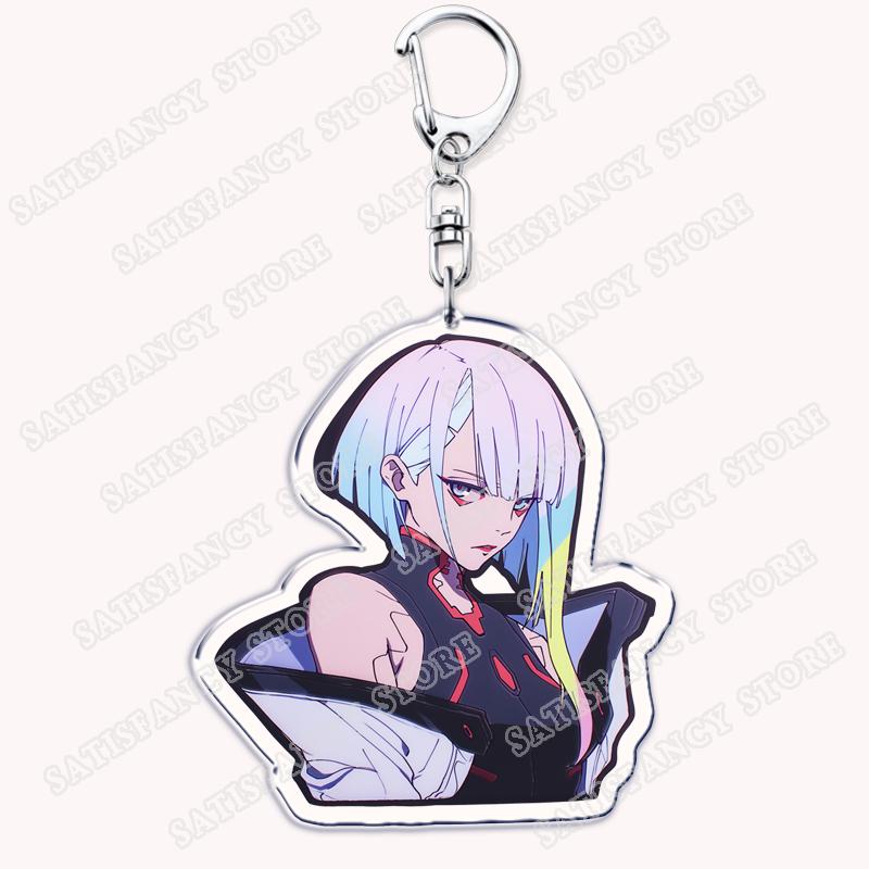 Portachiavi Anime Cyberpunk per Donne Accessori Borsa Edgerunners Rebecca Lucy Gloria Faraday Portachiavi Gioielli Fan Amici Regali