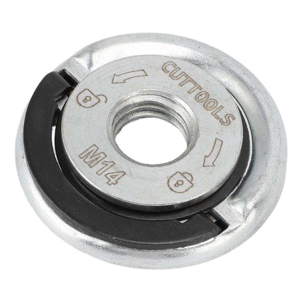 2 buc Piulițe flanșă polizor unghiular M14 Stabilitate ridicată Oțel carbon Eliberare rapidă Piuliță de blocare flanșă polizor pentru înlocuire sau fixarea discurilor de tăiere