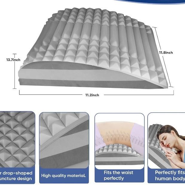 Back Stretcher and Neck Stretcher Pillow Pain Relief for Lower Back Lumbar Support Posture Correction Sciatica Aid Easy To Use At Home Office