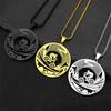Cycling Man Road Pendant Necklace For Women Men Stainless Steel Gold Color Bicycle Sports Style Gap Travel Male Chain Jewelry