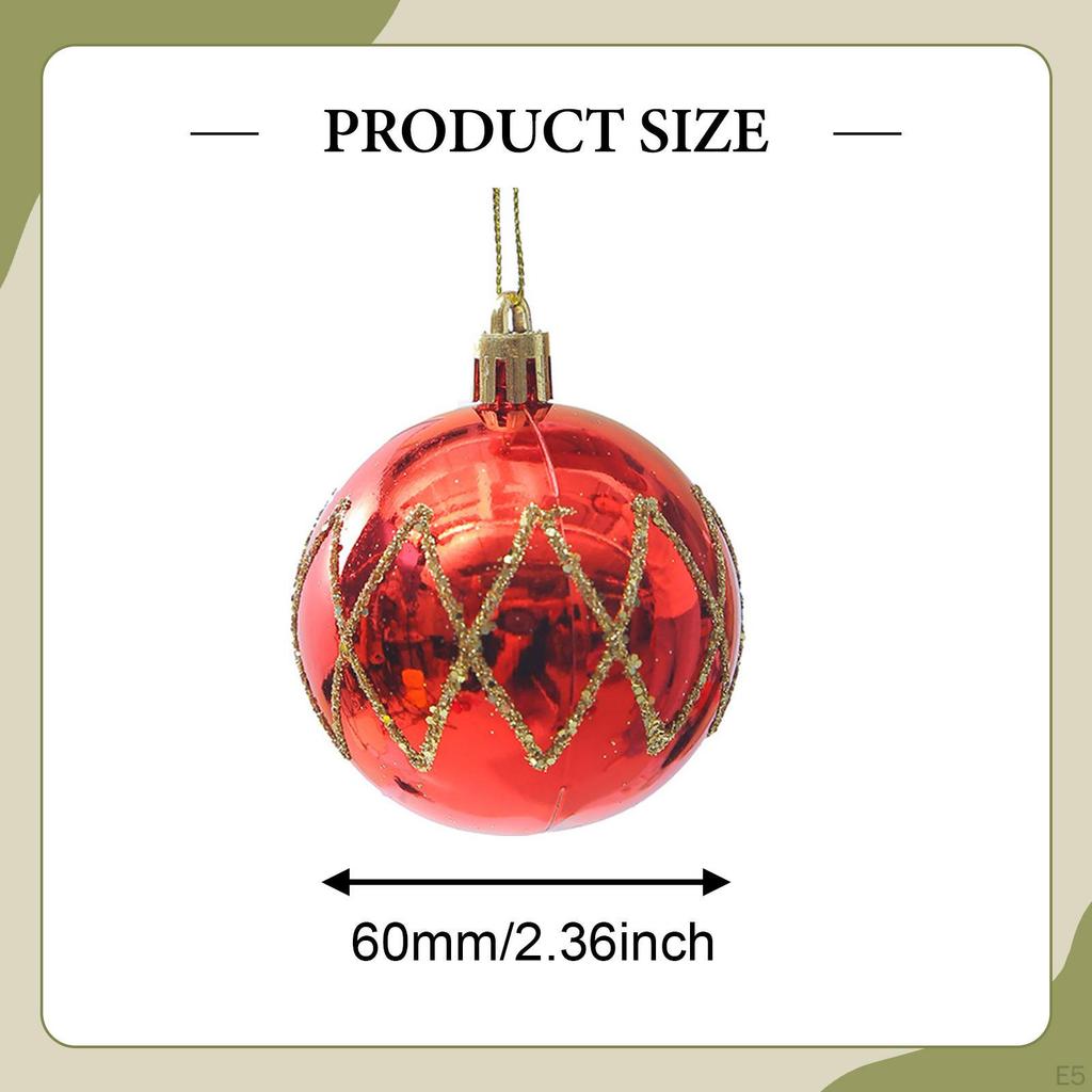 12 Christmas Decorations, Decorative Balls.
