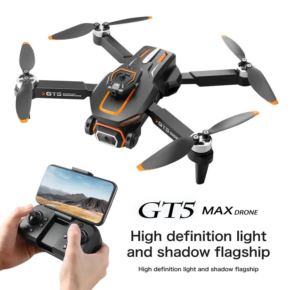 New GT5  2.4G WIFI FPV Drone 4K 2-axis Pan Tilt  HD Camera 14min Flight Time Brushless Foldable RC Dron Quadcopter RTF Toys
