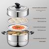 BSITN Stainless Steel Double-Layer Steamer Pot, 30cm