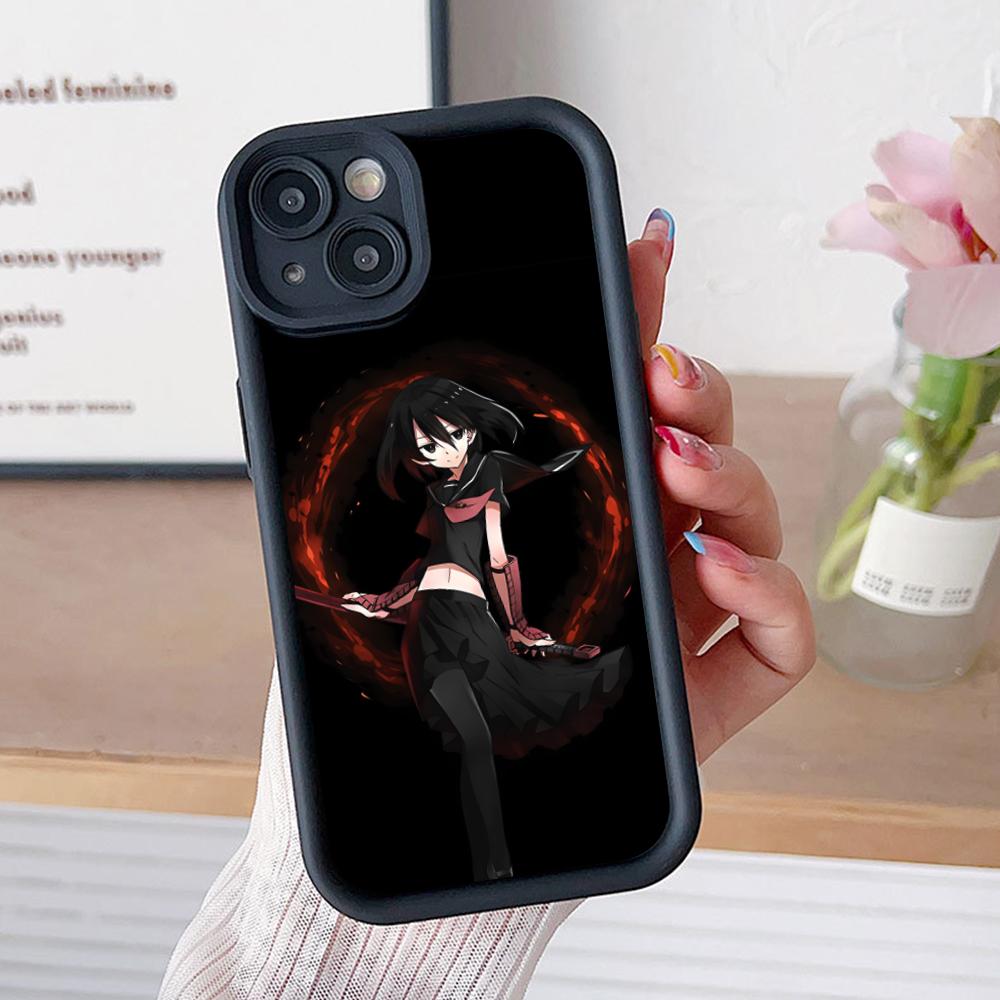 Akame Kurome Thicken TPU Mobile Phone Case for iPhone 17 16 15 14 13 12 11 Air Pro Max Plus Colorful Cover