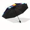 Sonic Hedgehog Automatic Open/Close Umbrella   Compact Travel Umbrella, 8 Rib Heavy Duty Construction, Ideal Gift, 143