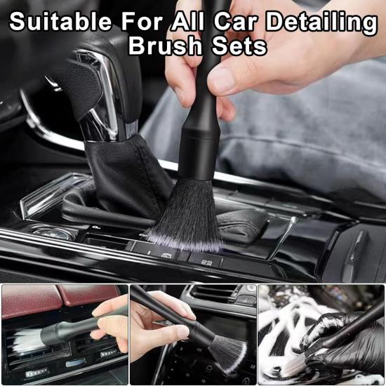 Car Detailing Brush Set, 4PCS Ultra Soft Detail Brushes For Interior & Exterior Cleaning Professional Auto Detailing Brushes For Car Wash, Wheels,