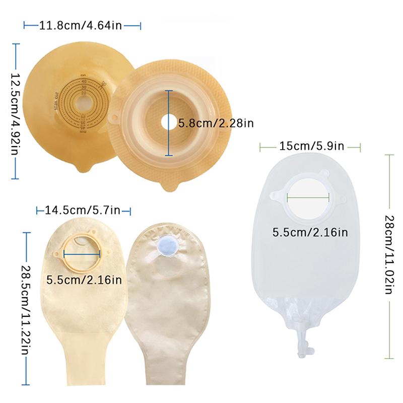 1pcs Colostomy Bags Baseplates Hydrocolloid Stoma Care Durable Skin Barriers Ostomy Anorectal Bag Plates Urinary Bag Base Plate