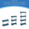 Functional Shelf Wheeled Trolley Space Saving Mobile Utility Cart Storage Holder for Kitchen Storage