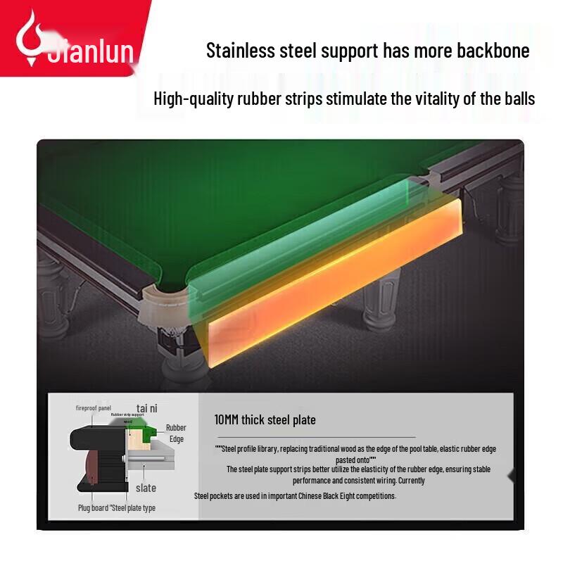 JEEANLEAN JLAB133 9-Foot American 8-Ball Pool Table