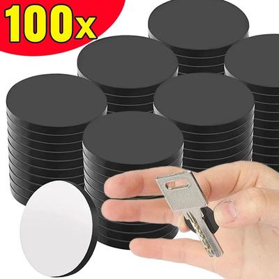 Round Soft Magnetic Sheets Self Adhesive Hangable Storage Stickers Home Office DIY Decor Tools Magnetic Suction Cups