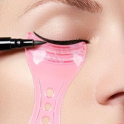 1pc Dual-Ended Eyeliner Stamp Stencil with Comfort Grip Precision Line & Fill for Perfect Eyeliner & Mascara Application,Makeup Tool