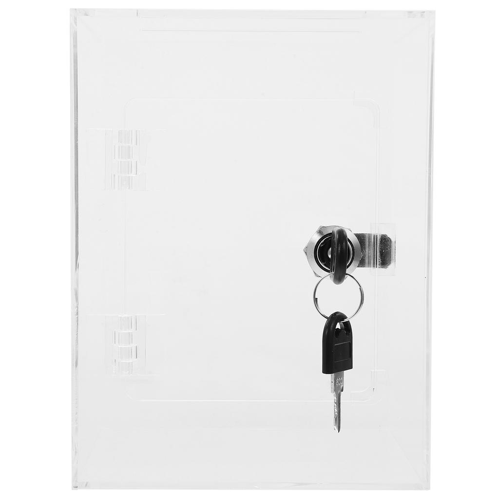 Box Small Lock Transparentní prasátko Dětské pro děti Dospělý Uzamykací poštovní schránka Akrylová slitinová nádoba na mince