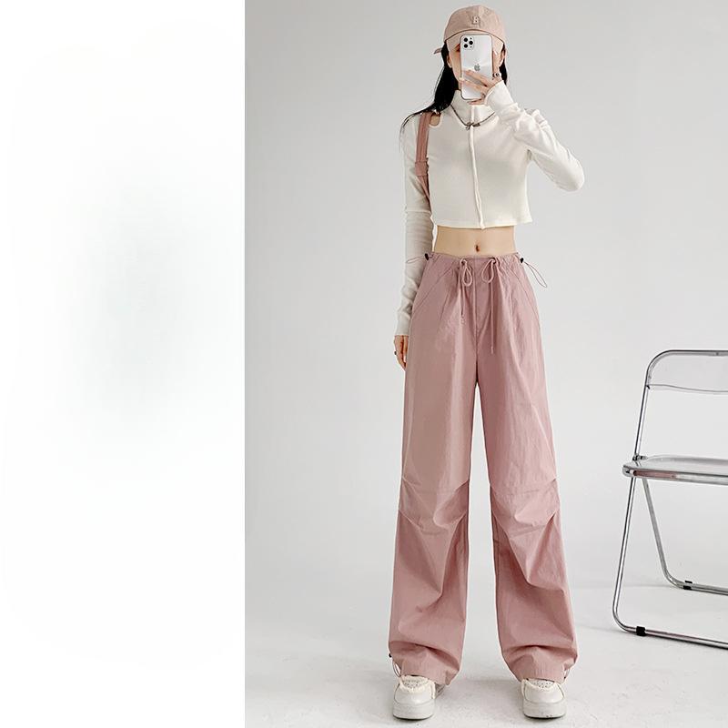 Parachute Work Pants for Women In Spring and Summer Thin Quick-drying Exercise Straight Sunscreen Pants Casual Wide-leg Pants