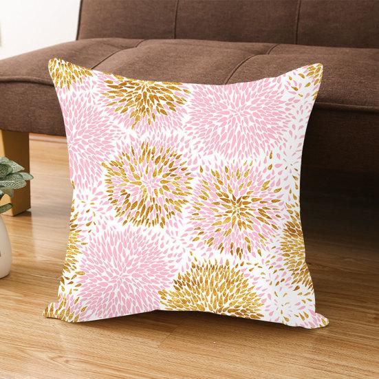 Cushion Cover Soft Washable Square Shape Rose Feathers Nordic Pillowcase for Bed