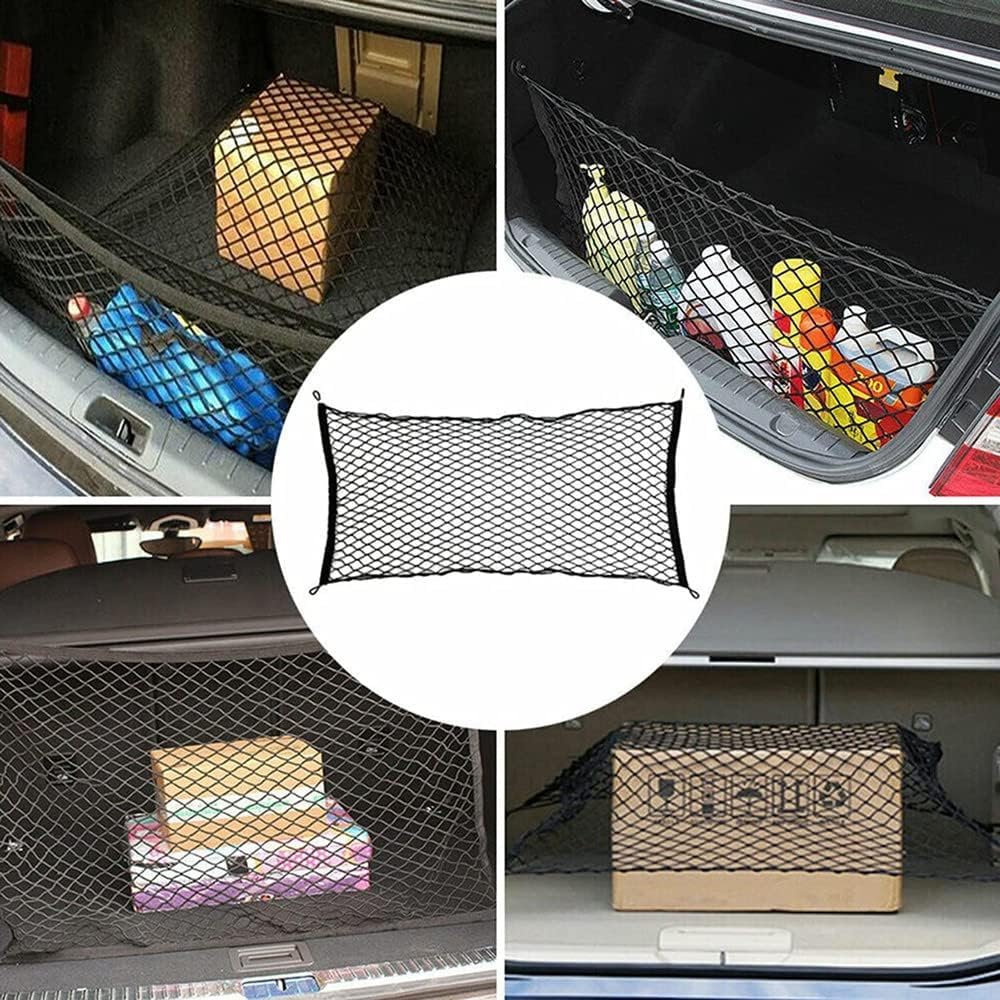 YFFSFDC Cargo Net, Trunk Net, Luggage Net, 2 Layers, Multi-functional, Storage Net, Strong Elasticity,