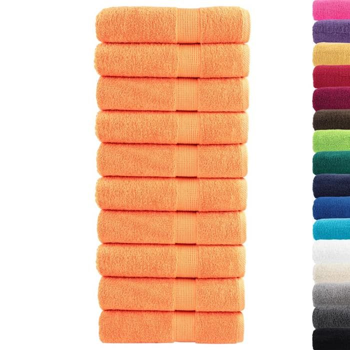 VidaXL Serviettes de Bain de Qualité Supérieure 10 pcs, Serviettes de Douche, Draps de Bain, Serviettes d'Invité de 137385