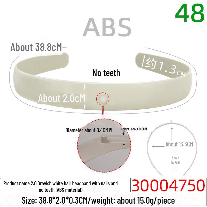 Handmade 2.5CM Toothless Black Hairband - PS Material Hair Accessory