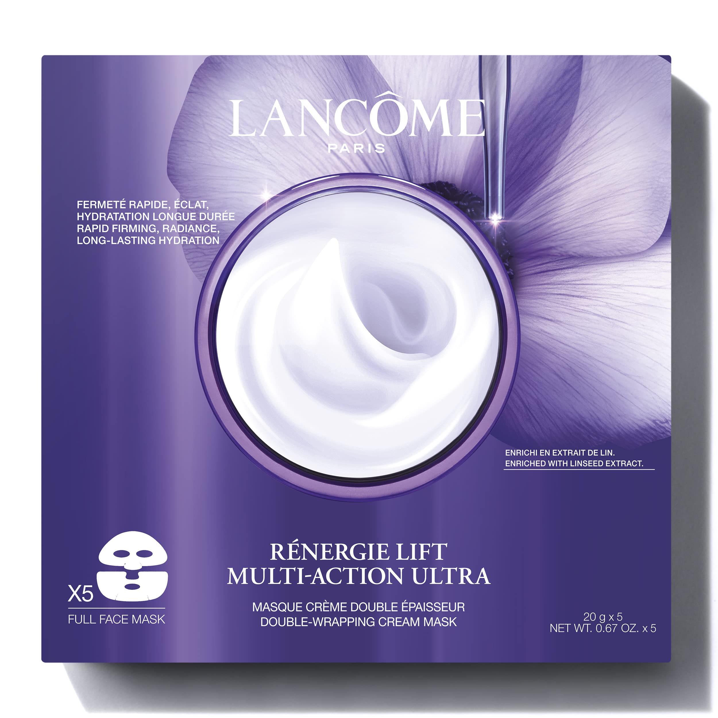 

Renergie Cream Mask 20g upper and 1 lower x 5 moisturizing face mask perfect as a gift LANCÔME (1 mask) sets, pack,