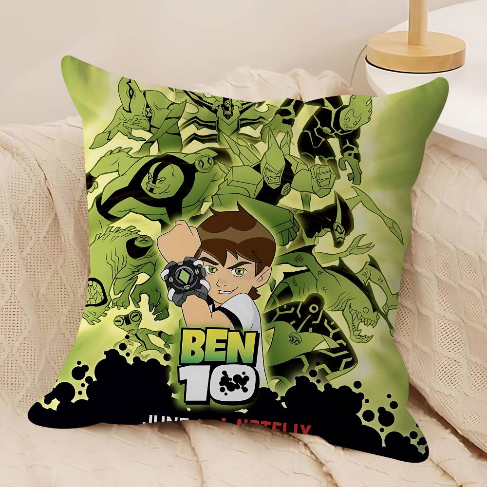 B-Ben10 Animiertes Kissen Anime Kissen Sofa Bett Kopfkissenbezug Kissenbezug 45x45 Cm Mode